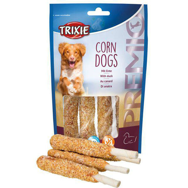 تشویقی دنتال کورن داگ با طعم اردک 100گرمی Trixie
